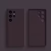 Original Liquid Silicone Case For Samsung Galaxy S24 S23 S22 S21 S25 Ultra A55 A54 A34 A14 A53 A52 Phone Accessories Soft Cover - Dark Purple