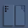 Original Liquid Silicone Case For Samsung Galaxy S24 S23 S22 S21 S25 Ultra A55 A54 A34 A14 A53 A52 Phone Accessories Soft Cover - Dark Blue